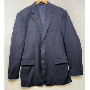 Jos. A. Bank Mens Tailored Fit Travelers Collection Wool Suit Jacket 44L Navy Bl